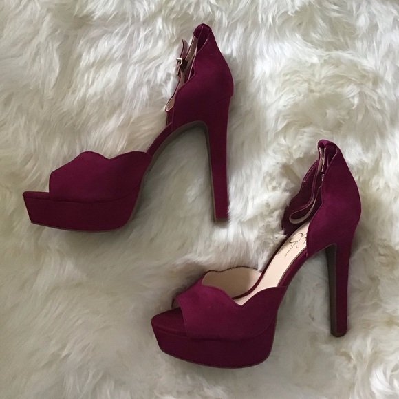 JESSICA SIMPSON Suede Platform Sandals - Picture 7 of 7